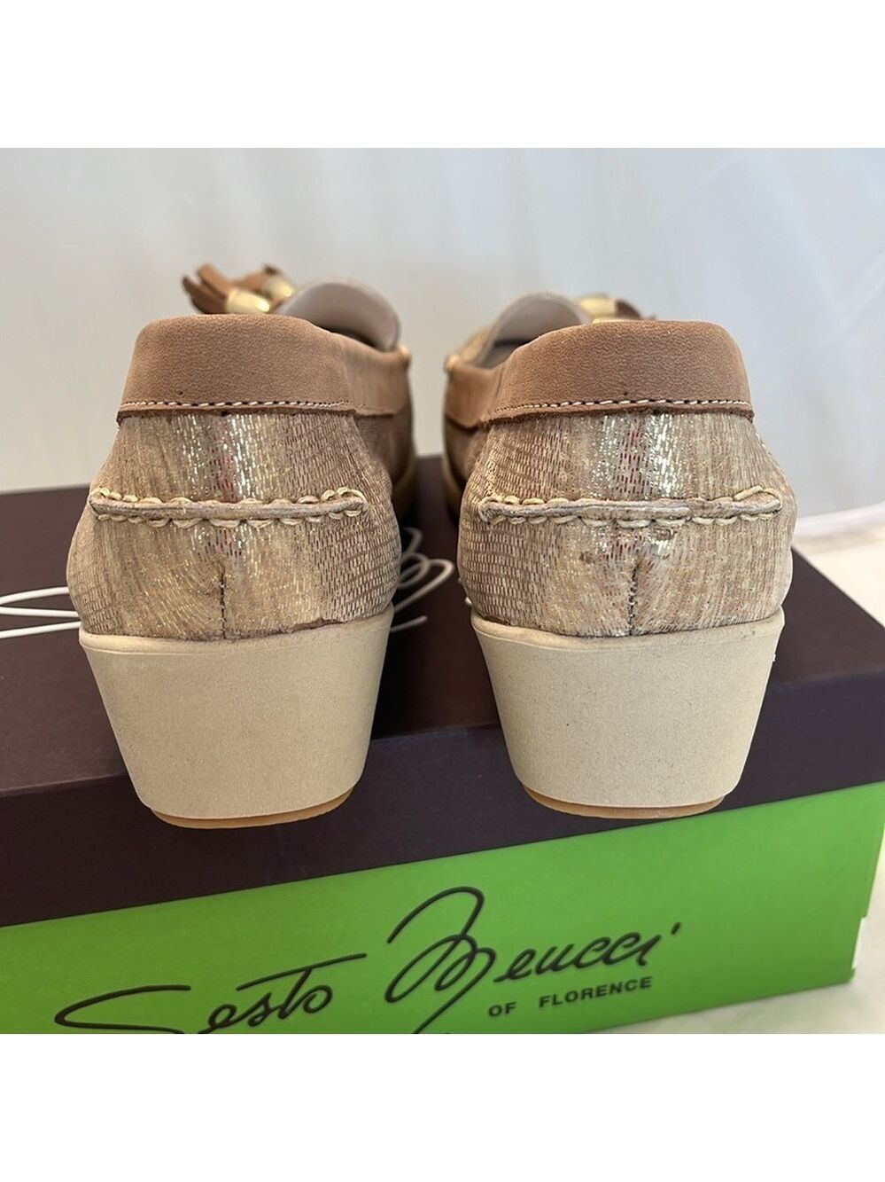 Sesto Meucci of Florence Laela Loafer Wedge - Picture 4 of 16